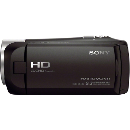 Left View: Sony - Handycam CX405 Flash Memory Camcorder - Black
