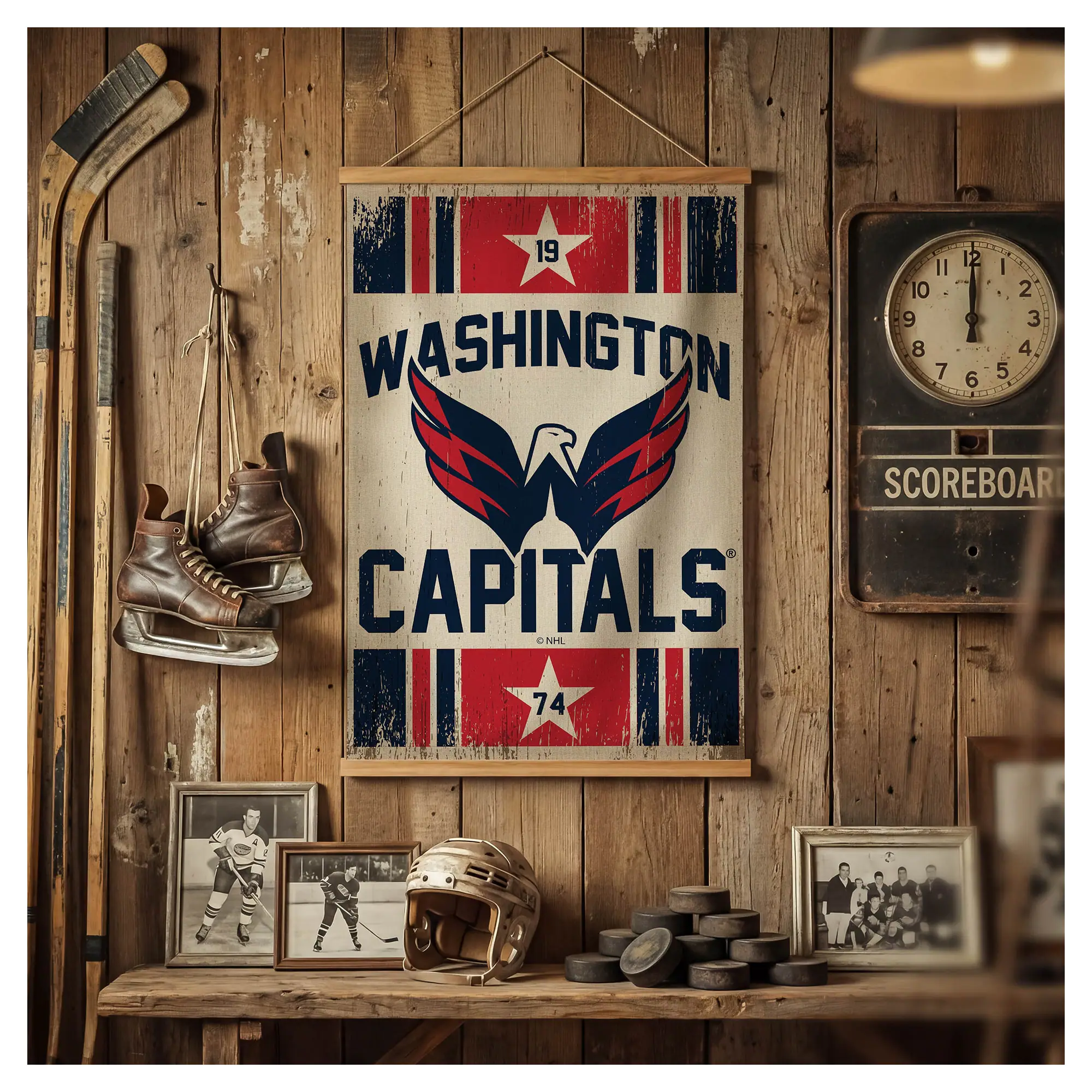 19 WASHINGTON II 10 9 8 7 12 6 1 5 2 3 4 SCOREBOARD CAPITALS NHL 74
