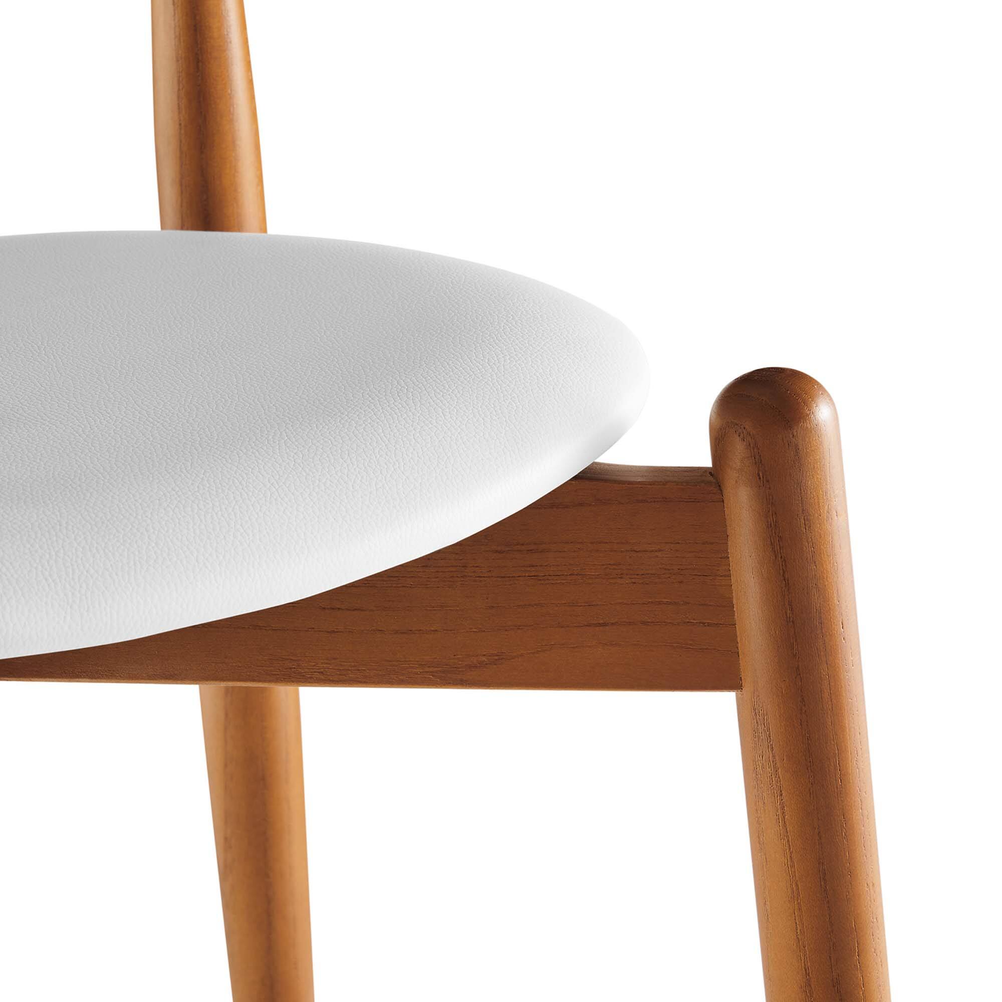 Alt View 5. Modway - Stalwart Dining Side Chair by Modway - Dark Walnut White.