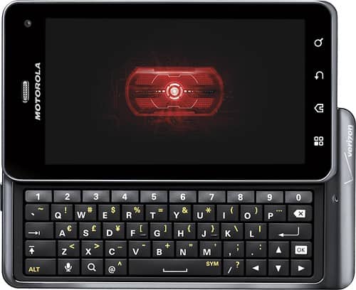 Front Standard. Motorola - DROID 3 Mobile Phone - Black (Verizon Wireless).