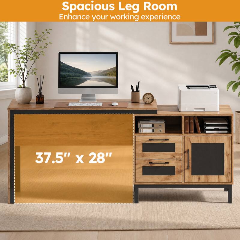 Spacious Leg Room  
Enhance your working experience  
37.5" x 28"