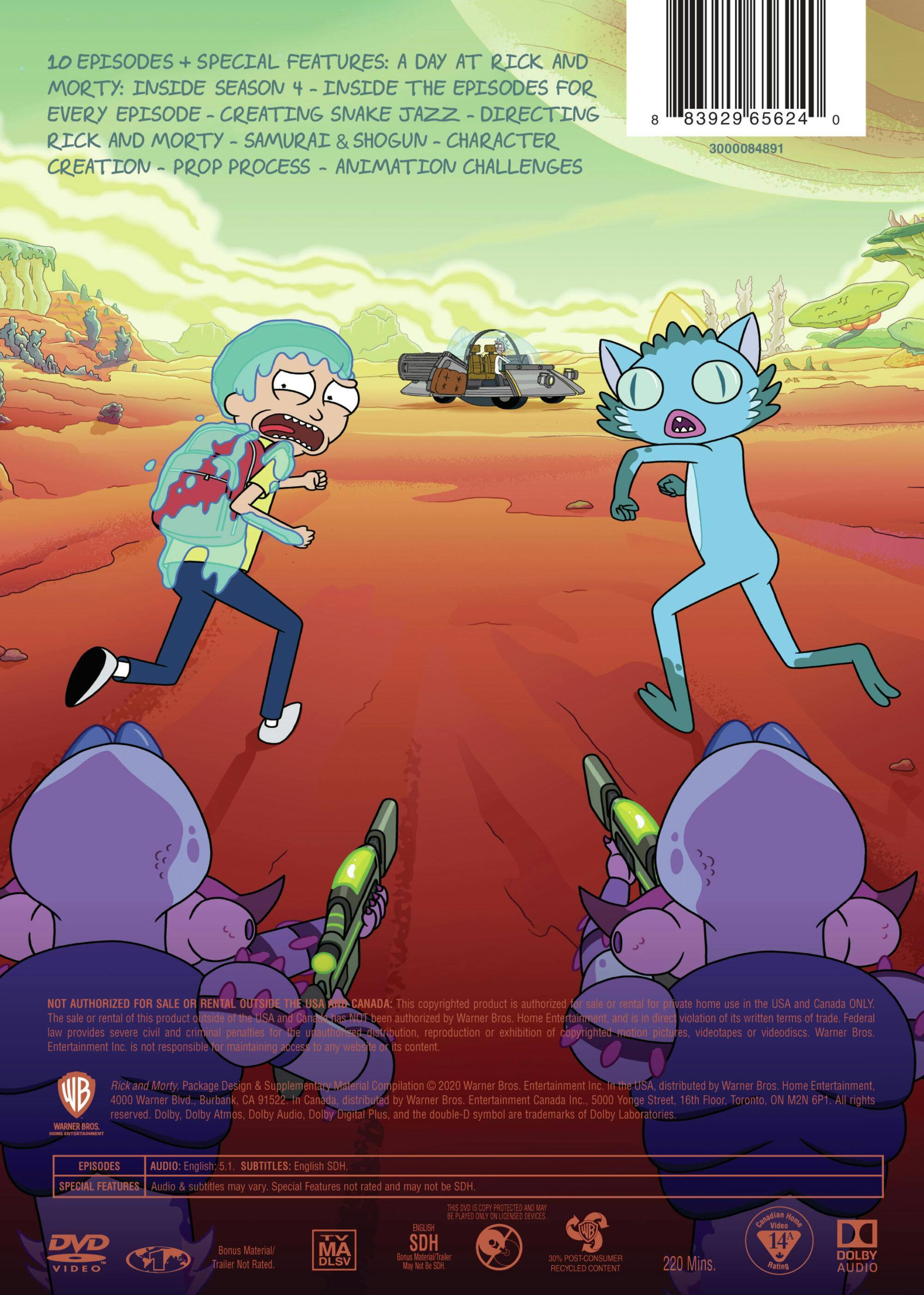 Back. Rick and Morty: Season 4 [DVD].