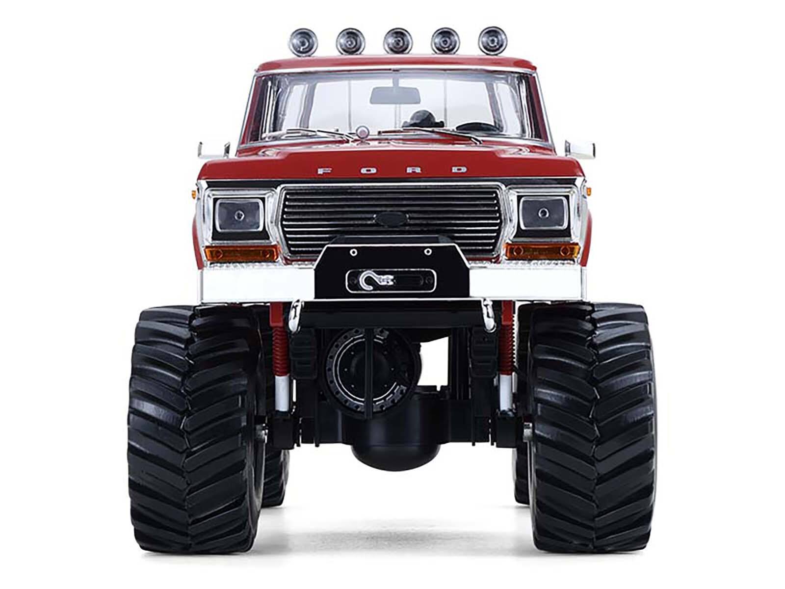 Alt View 6. Greenlight - 1979 Ford F-250 Monster Truck with 48-Inch Tires "Walkin' Tall" Red "Kings of Crunch" 1/18 Model Car by Greenlight.