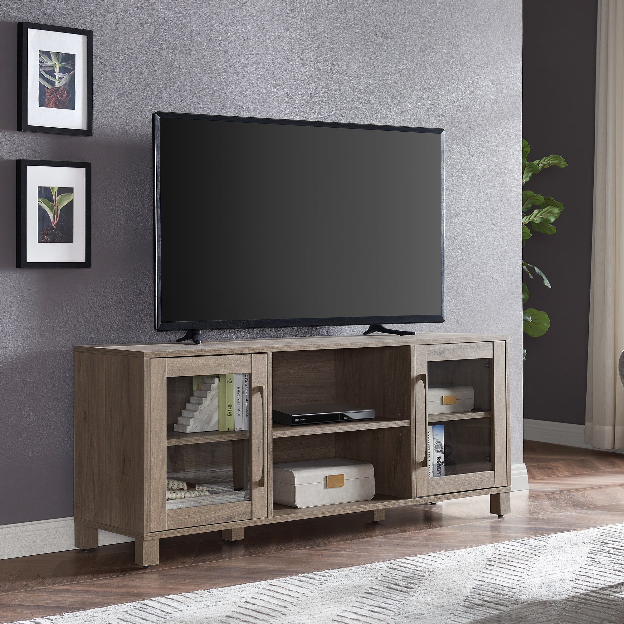 Alt View 1. Camden&Wells - Quincy TV Stand for Most TVs up to 65" - Gray Wash.