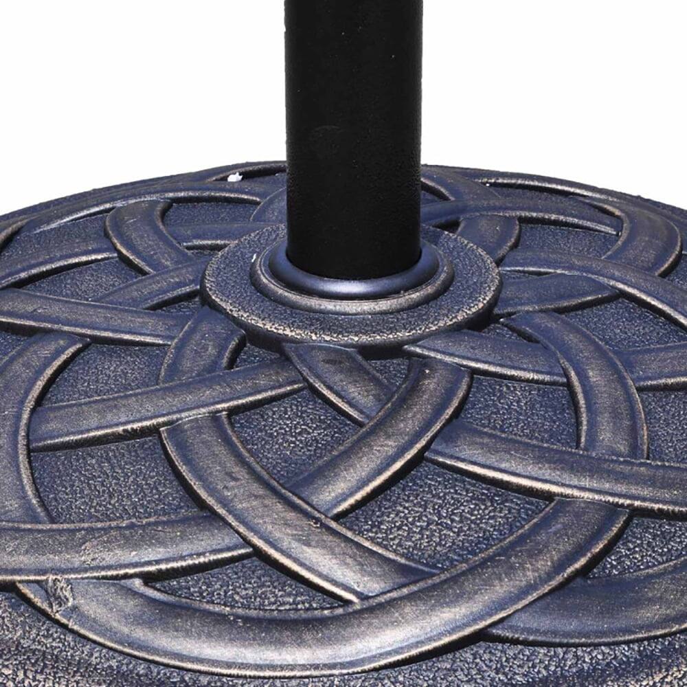 Left. Pefilos - Umbrella Base, 22 Inch Heavy Duty Round Umbrella Base Stand for Outdoor Patio Market Table Umbrella - Brown.