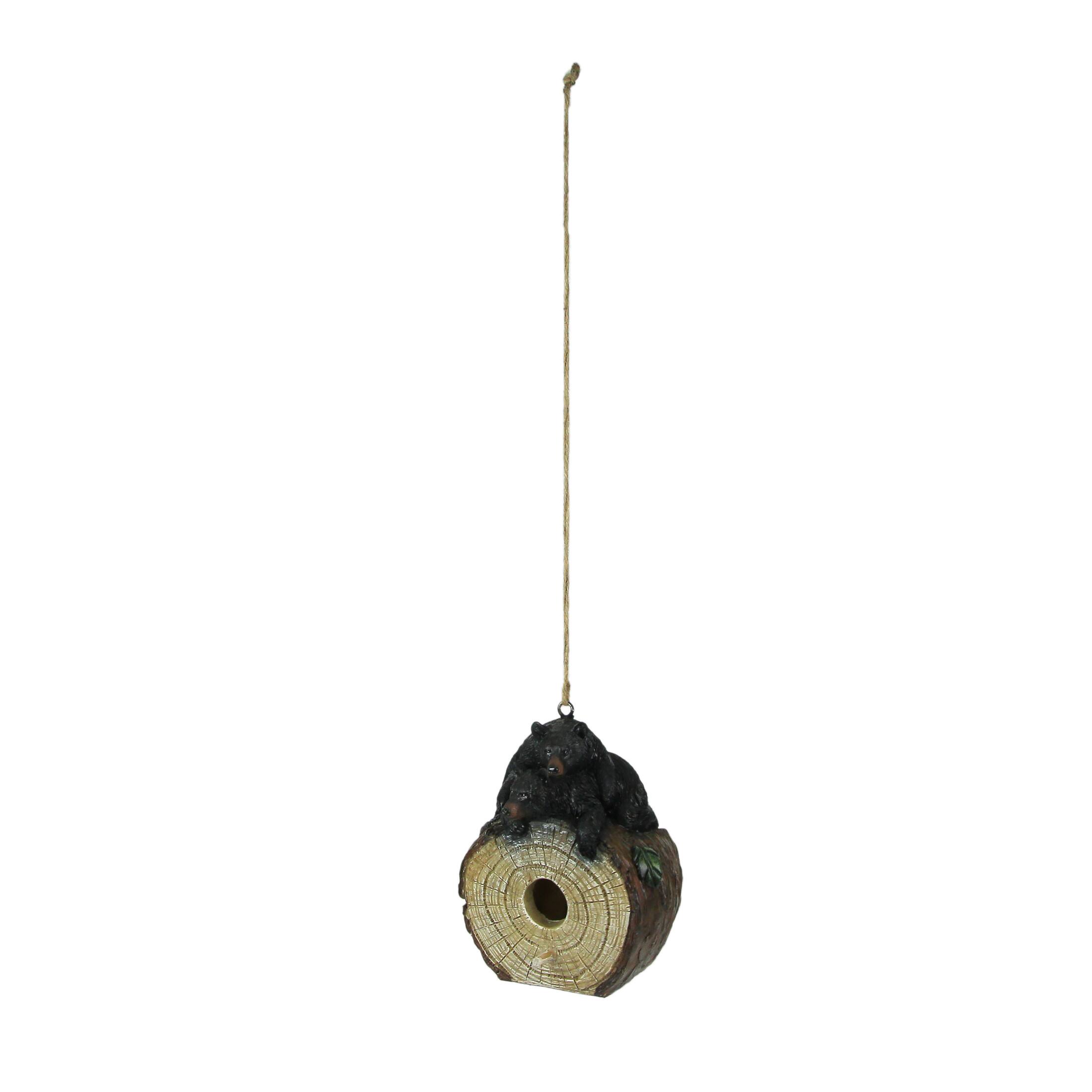 J.D. Yeatts - Black Bear Cubs On Log Slice Polyresin Hanging Birdhouse Outdoor Lodge Decor - Multicolored price history on PriceWatchPro