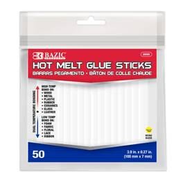 BAZIC Products - Mini Hot Melt Glue Sticks Dual Temp 3.9" x 0.27" Bag of 50
