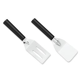 Rada - Cutlery 2-Inch Mini Server Solid Turner Spatula & 3.375-Inch Slotted Turner Spatula, Handles - Black