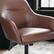 Alt View 16. Martha Stewart - Rayna Faux Leather Office Chair - Saddle Brown Faux Leather/Oil Rubbed Bronze.