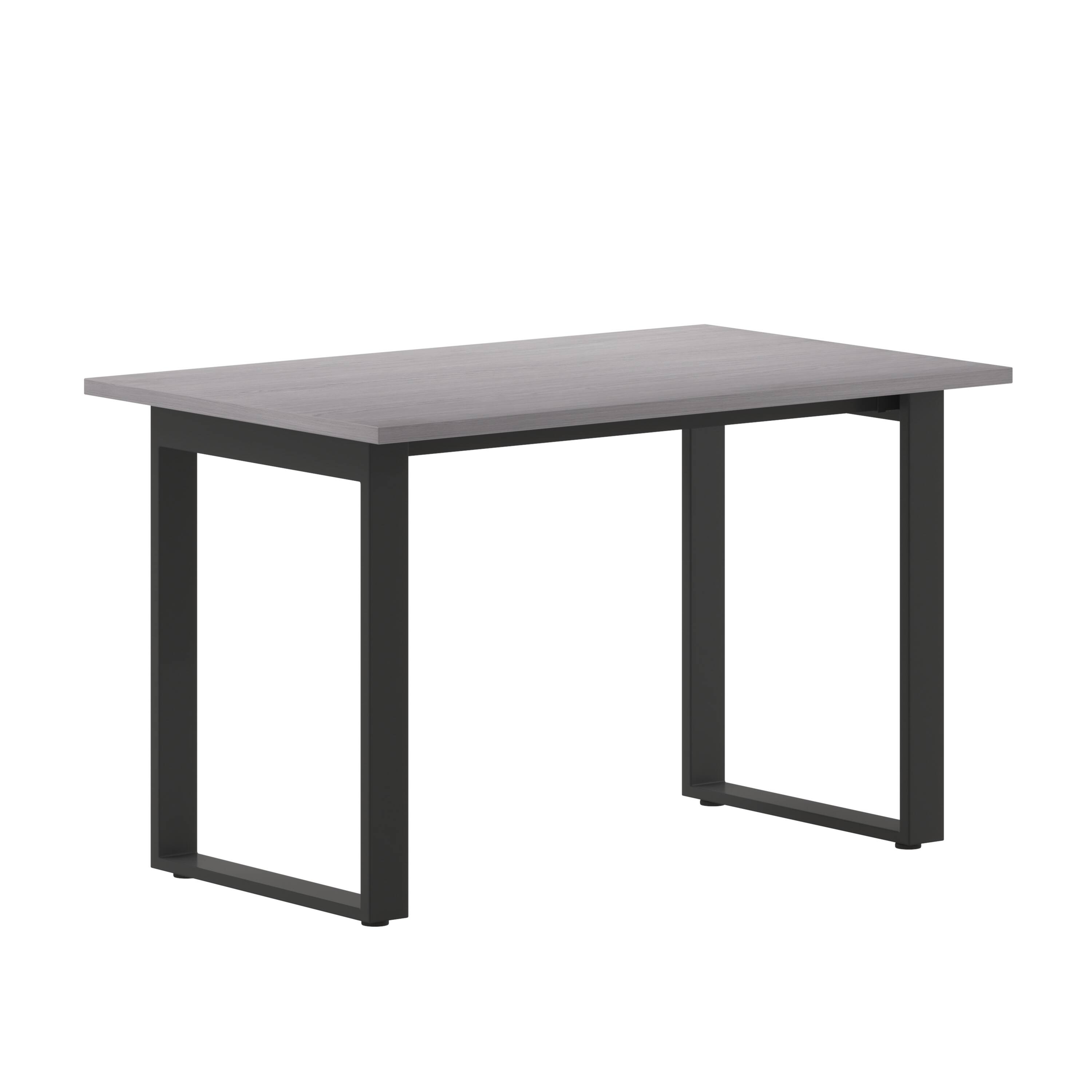 Alt View 1. Emma + Oliver - Remy 48x30 Dining or Gaming Table with Double Sided Laminate Table Top and Heavy Duty U-Frame Steel Base - Gray Oak.