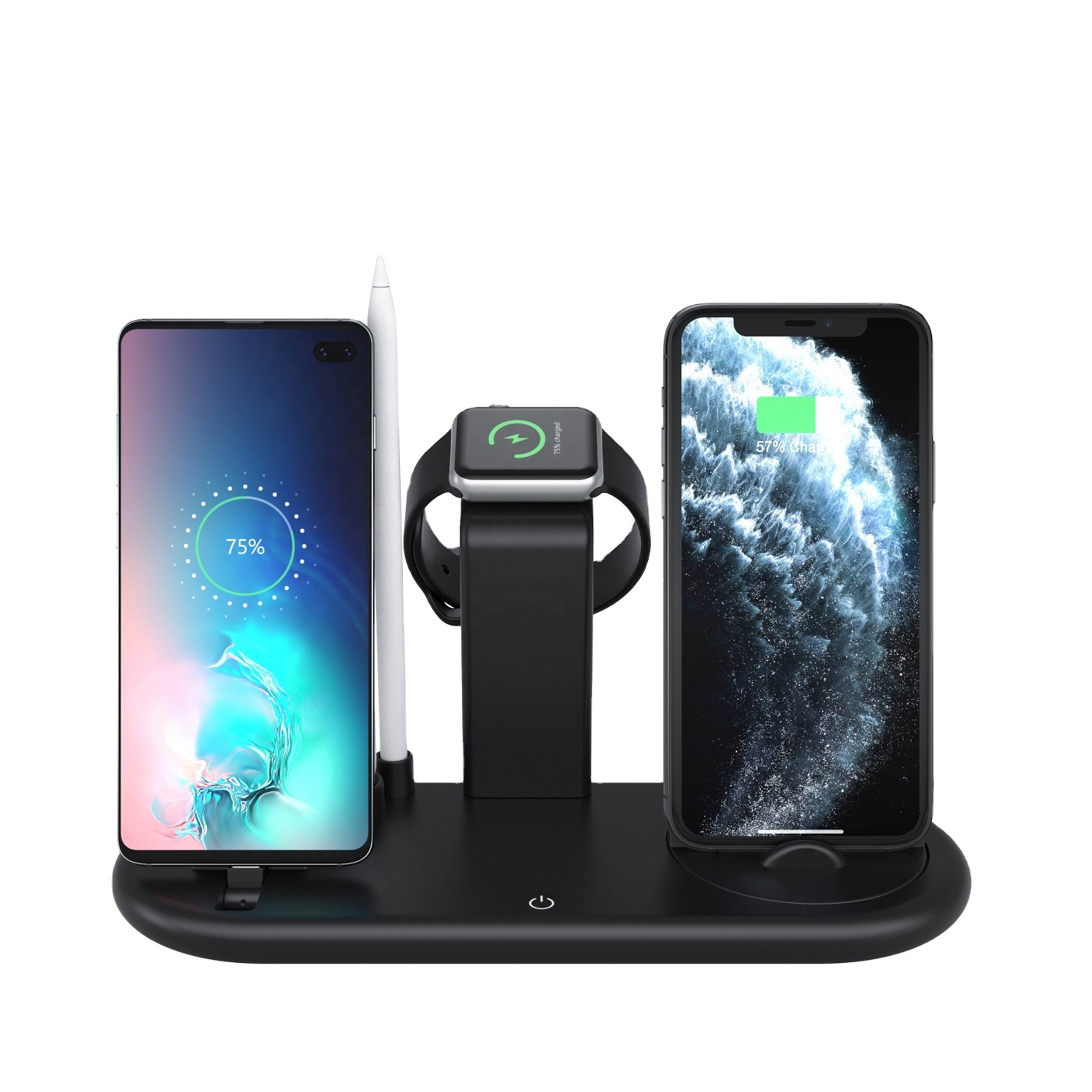 Trexonic - 7 in 1 Qi Wireless Charging Station - Black