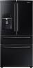 Samsung - 28.15 Cu. Ft. 4-Door French Door Refrigerator with Counter-Height FlexZone Drawer - Black-Front_Standard
