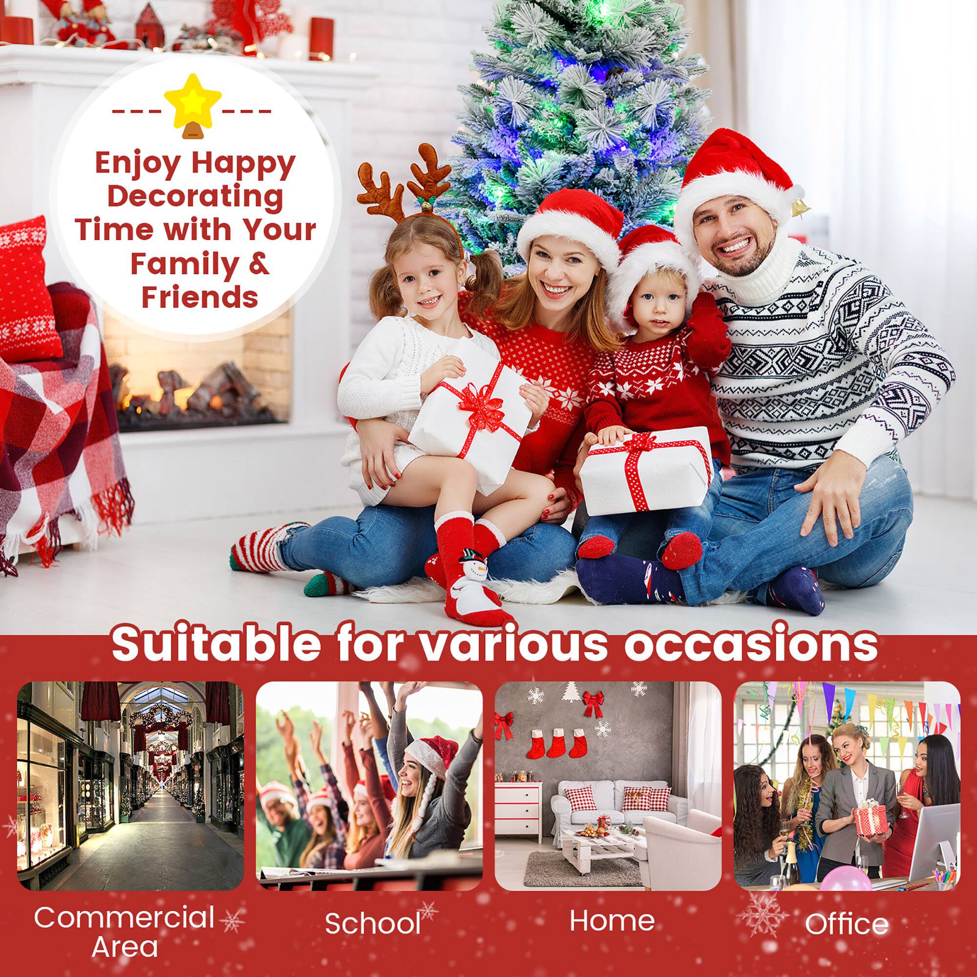 Enjoy Happy Decorating Time with Your Family & Friends

Suitable for various occasions

Commercial Area  
School  
Home  
Office
