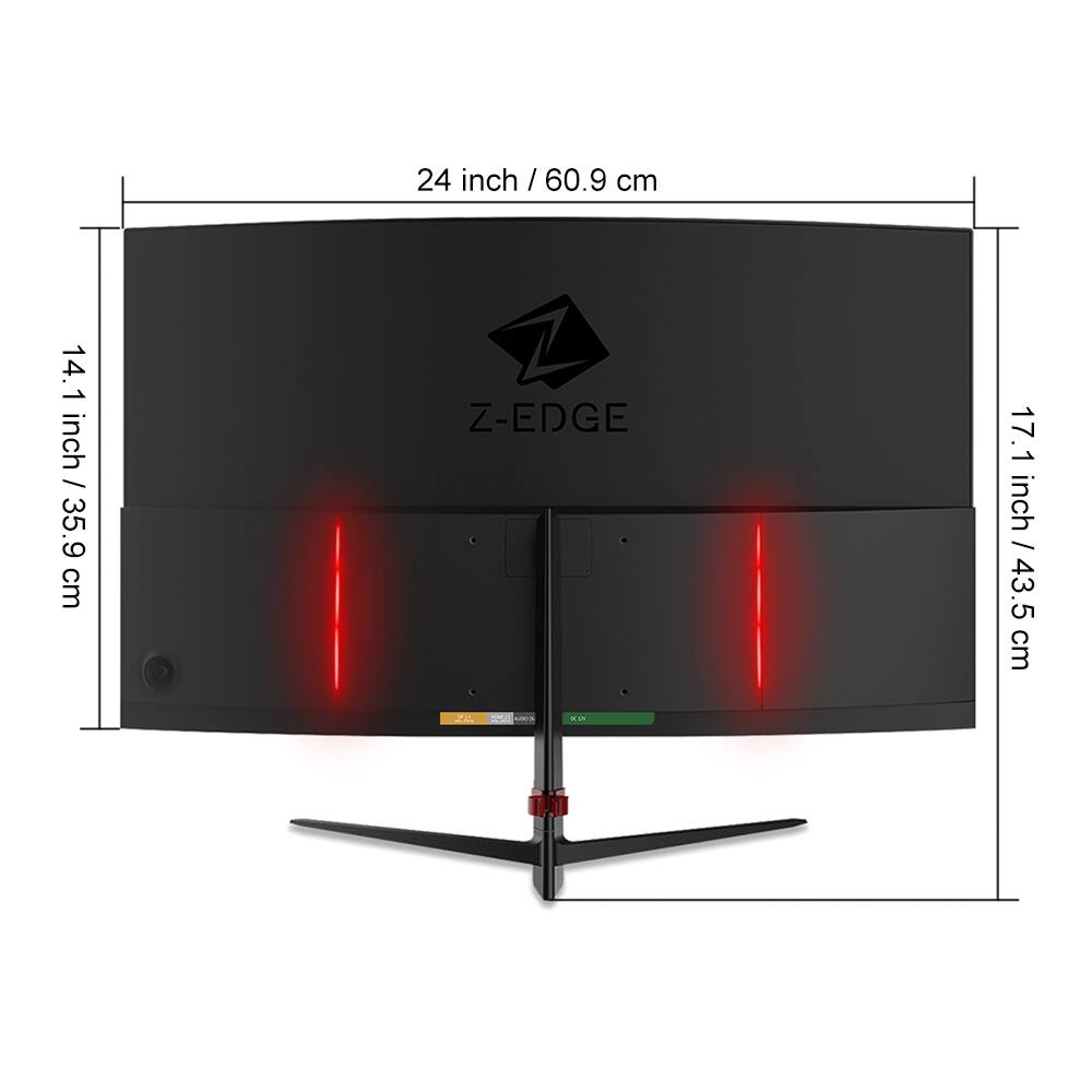 24 inch / 60.9 cm  
14.1 inch / 35.9 cm  
17.1 inch / 43.5 cm  
Z-EDGE