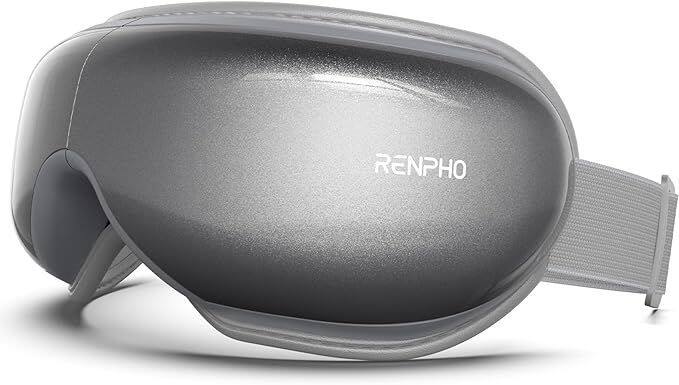 Front. Renpho - RENPHO Eyeris 1 Eye Massager: Heat, Bluetooth Music, Customizable. Ideal for Salon, Spa, Travel, Work - Gray.