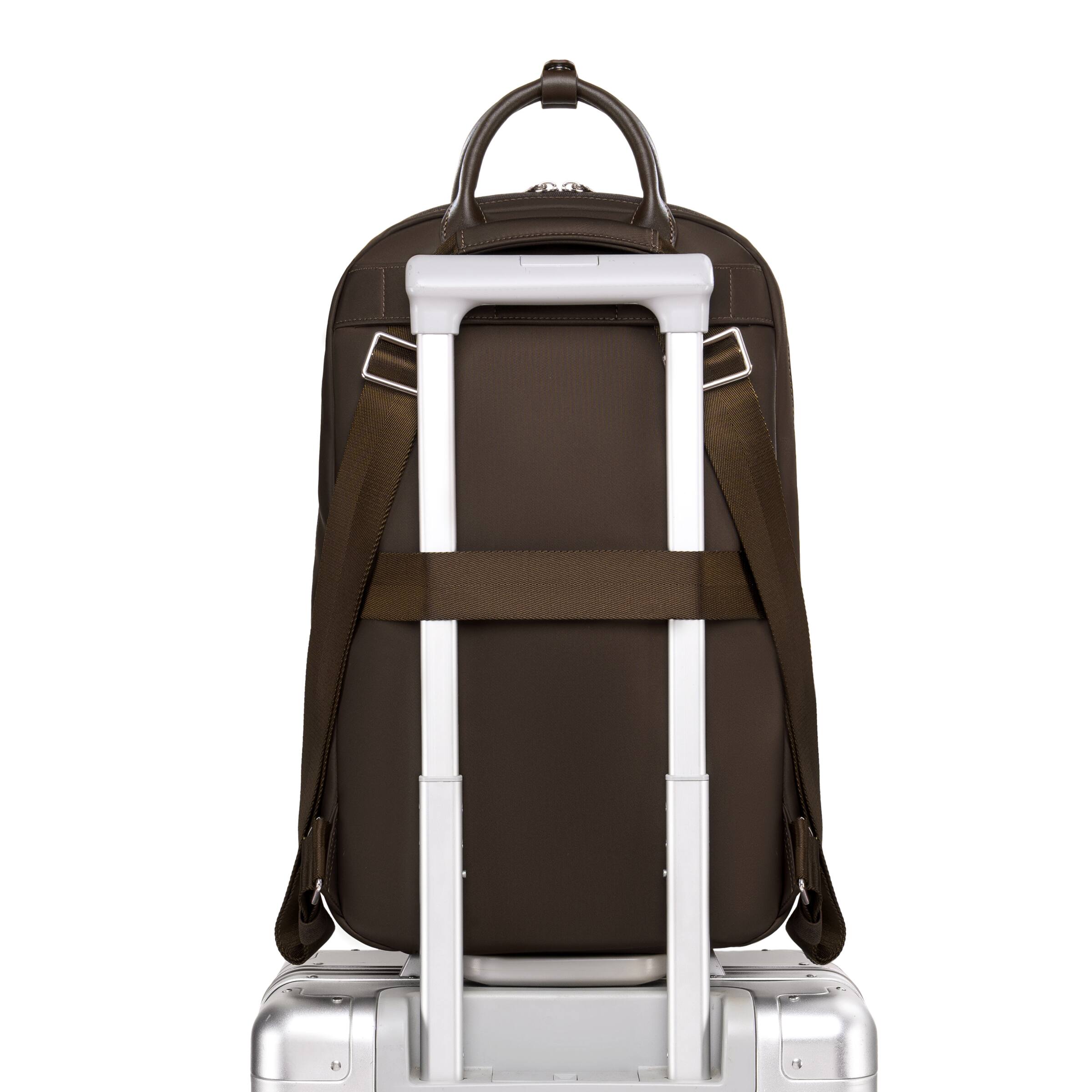 Alt View 7. Lux & Nyx - Lux & Nyx - Origami Slim 16" Laptop Backpack - Convertible Shoulder Bag - Espresso.