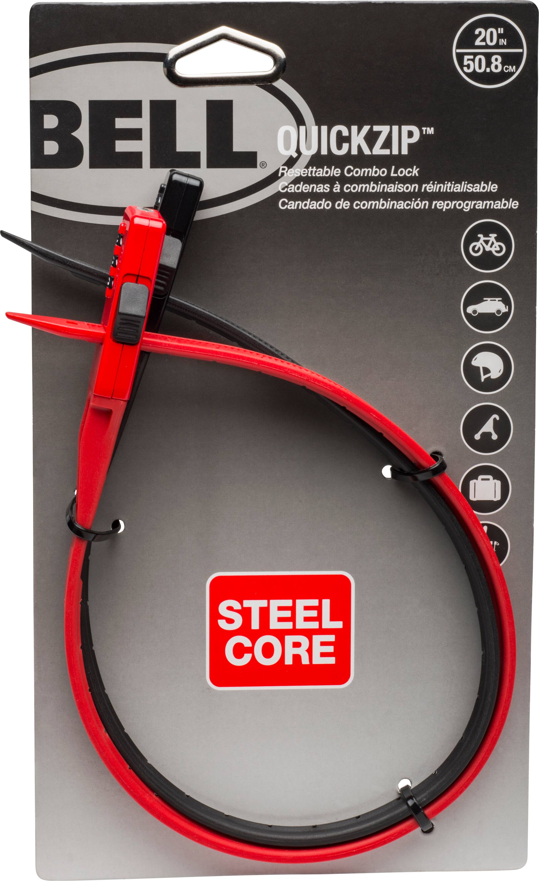 Alt View 12. Bell - QuickZip Tie Lock 2-pack for Bike and Scooter - Multi.