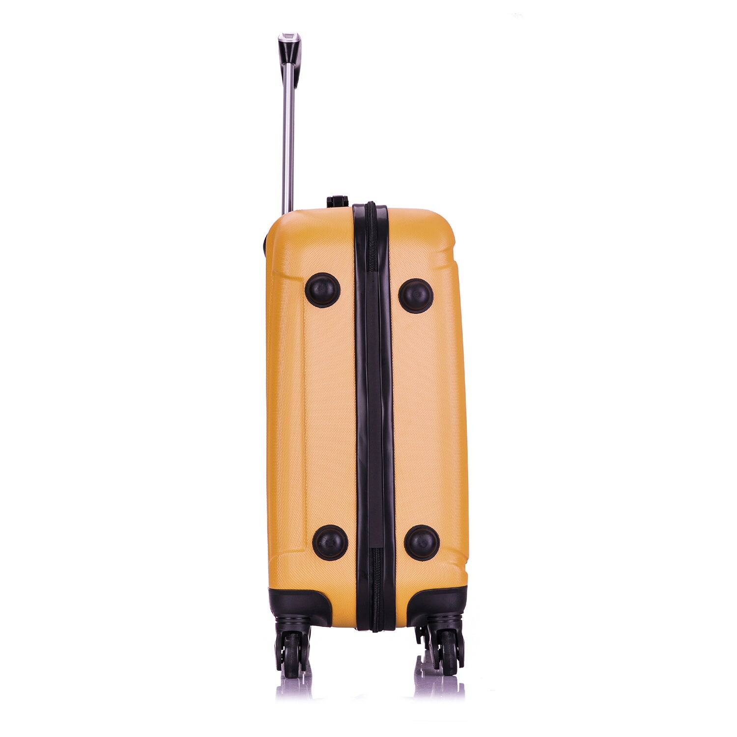 Alt View 3. InUSA - Pilot lightweight hardside spinner luggage 20" carry-on - MUSTARD.