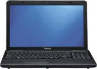 Front Standard. Toshiba - Satellite Laptop / Intel® Pentium® Processor / 15.6" Display / 4GB Memory / 320GB Hard Drive - Black.