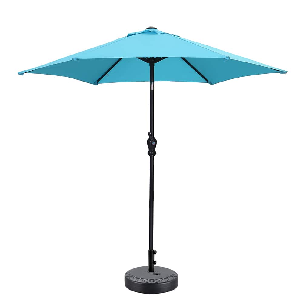 Ainfox - 7.5ft Patio Umbrella With Argyle umbrella base - Blue