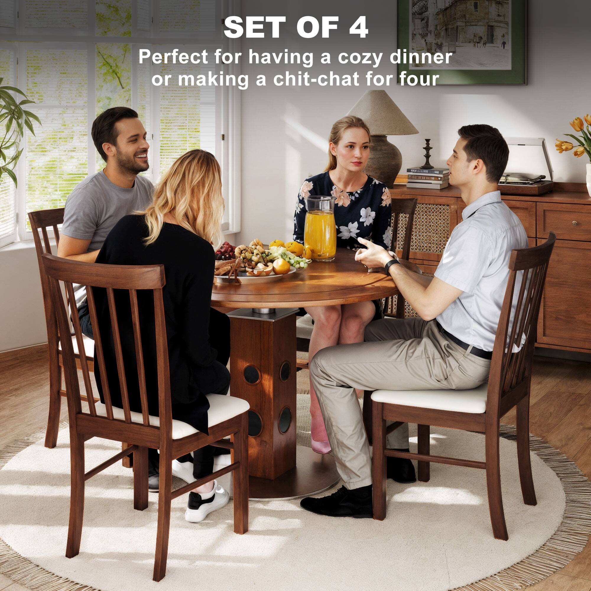 SET OF 4  
Perfect for having a cozy dinner or making a chit-chat for four
