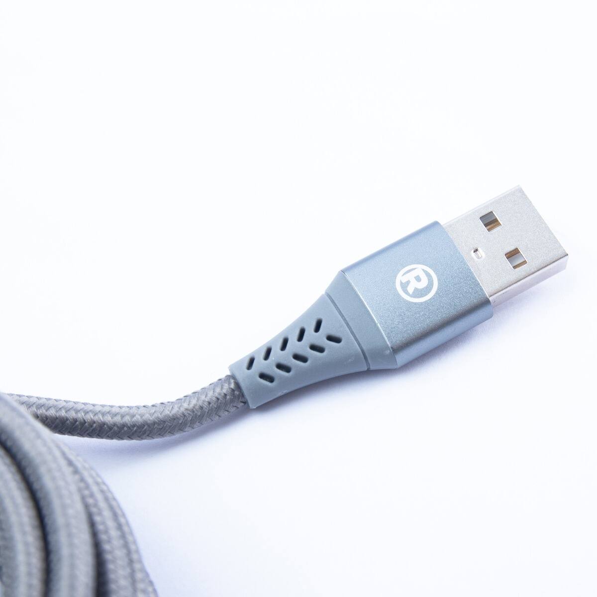 Angle. RadioShack - Charging Cable USB to Lightning – 10 ft - Gray.