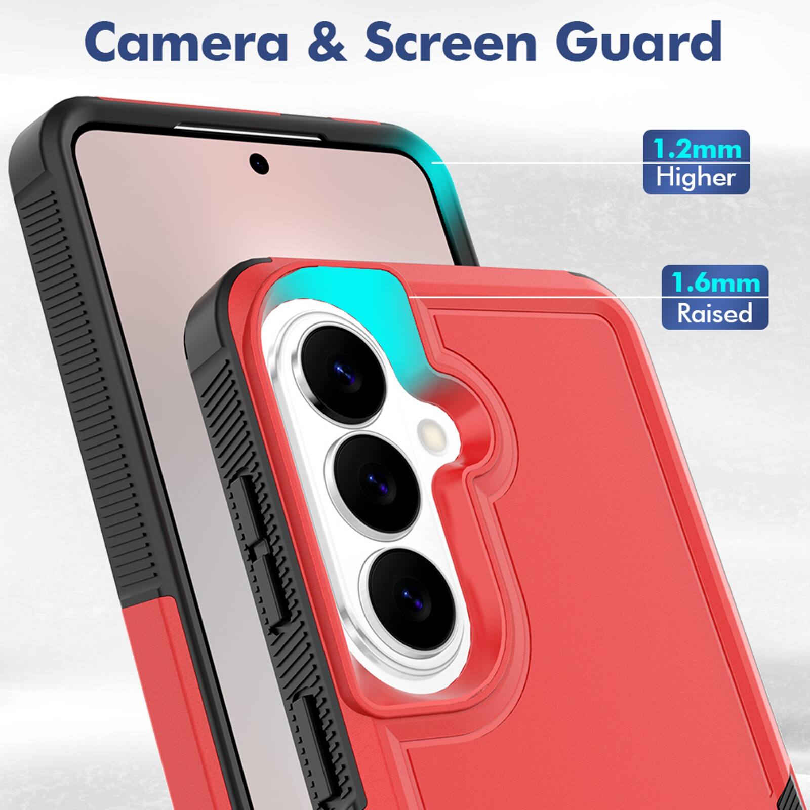 Camera & Screen Guard

1.2mm Higher

1.6mm Raised