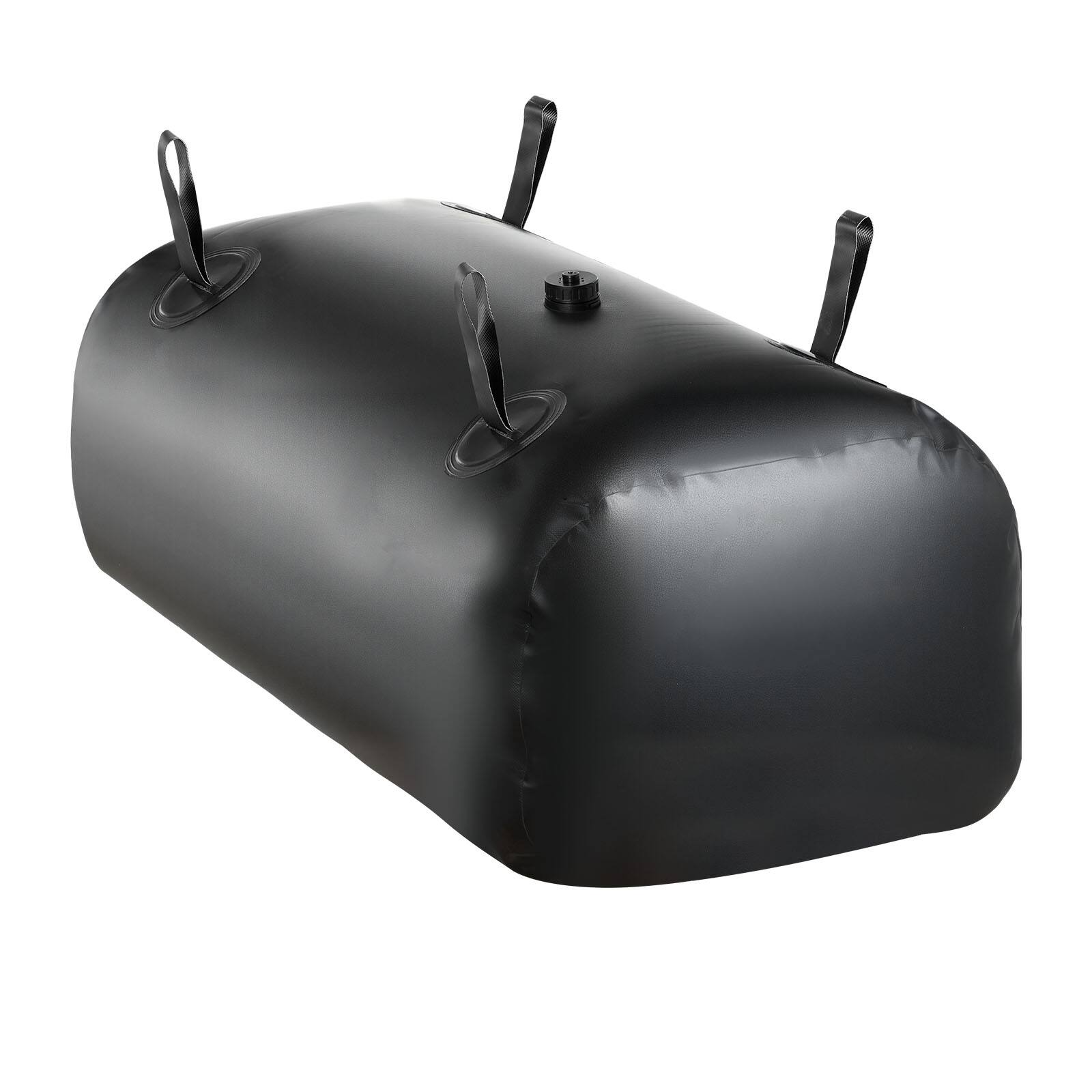 Alt View 5. VEVOR - Water Storage Bladder, 30 Gal Collapsible Water Storage Bag, Wear-Resistant 1000D PVC Soft Waters Bag, Leakproof Camping - Black.
