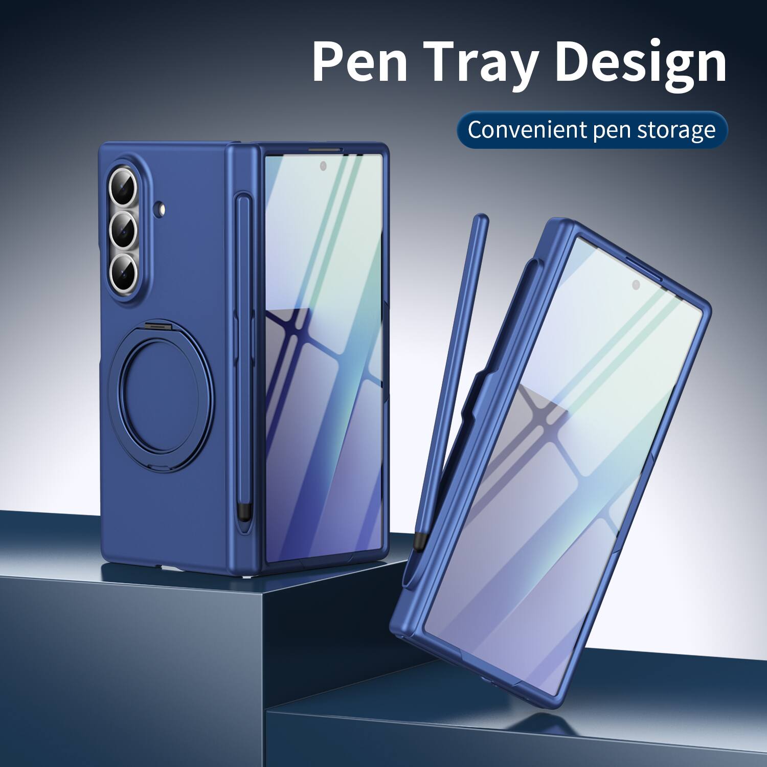 Pen Tray Design  
Convenient pen storage