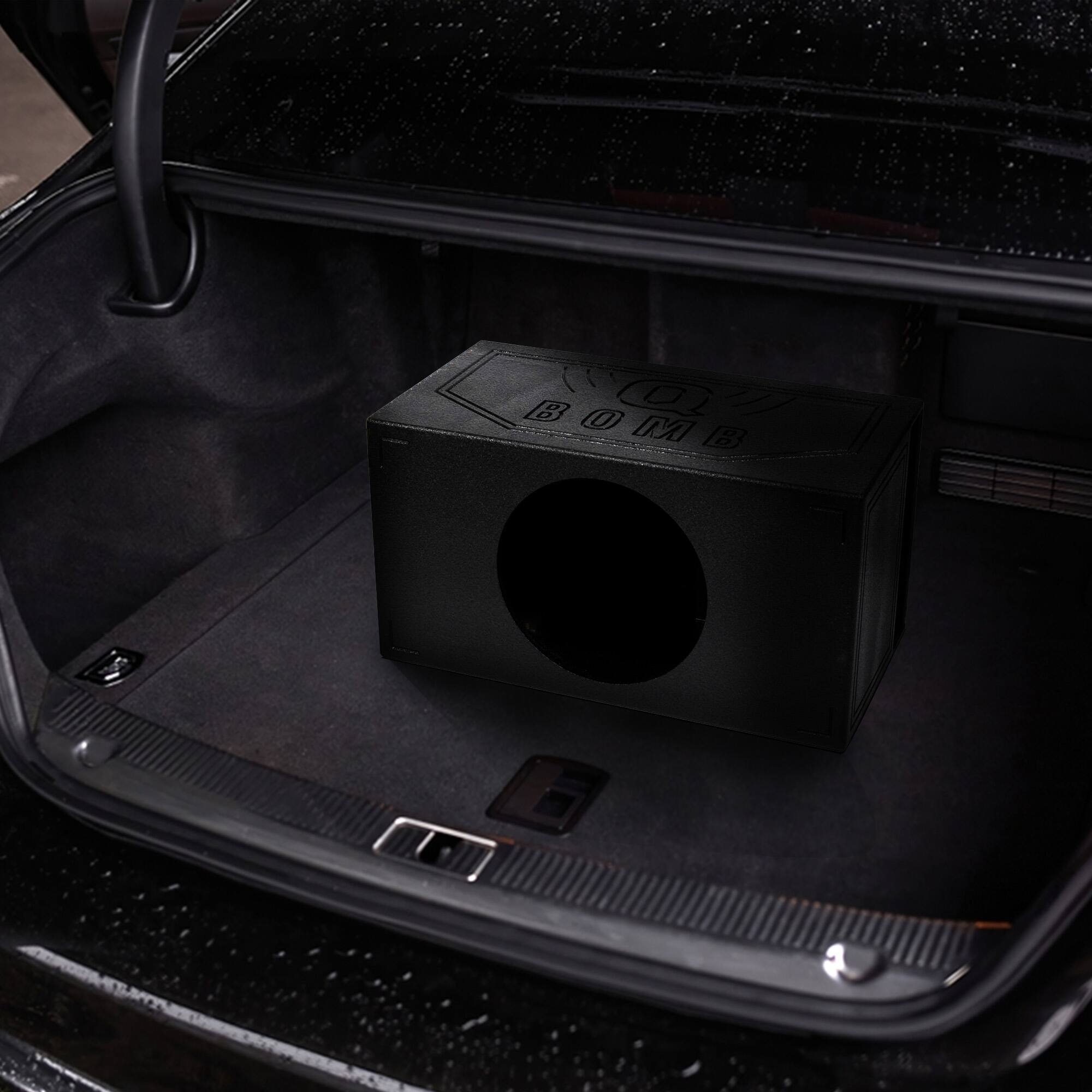 Alt View 3. QPower - QPower QBOMB15VL Single 15" Vented Ported Car Subwoofer Sub Box Enclosure QBOMB - Black.