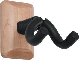 Gator Frameworks - Wall-Mounted Ukulele and Mandolin Hanger with Finish Mounting Plate and Padded Yoke - Maple