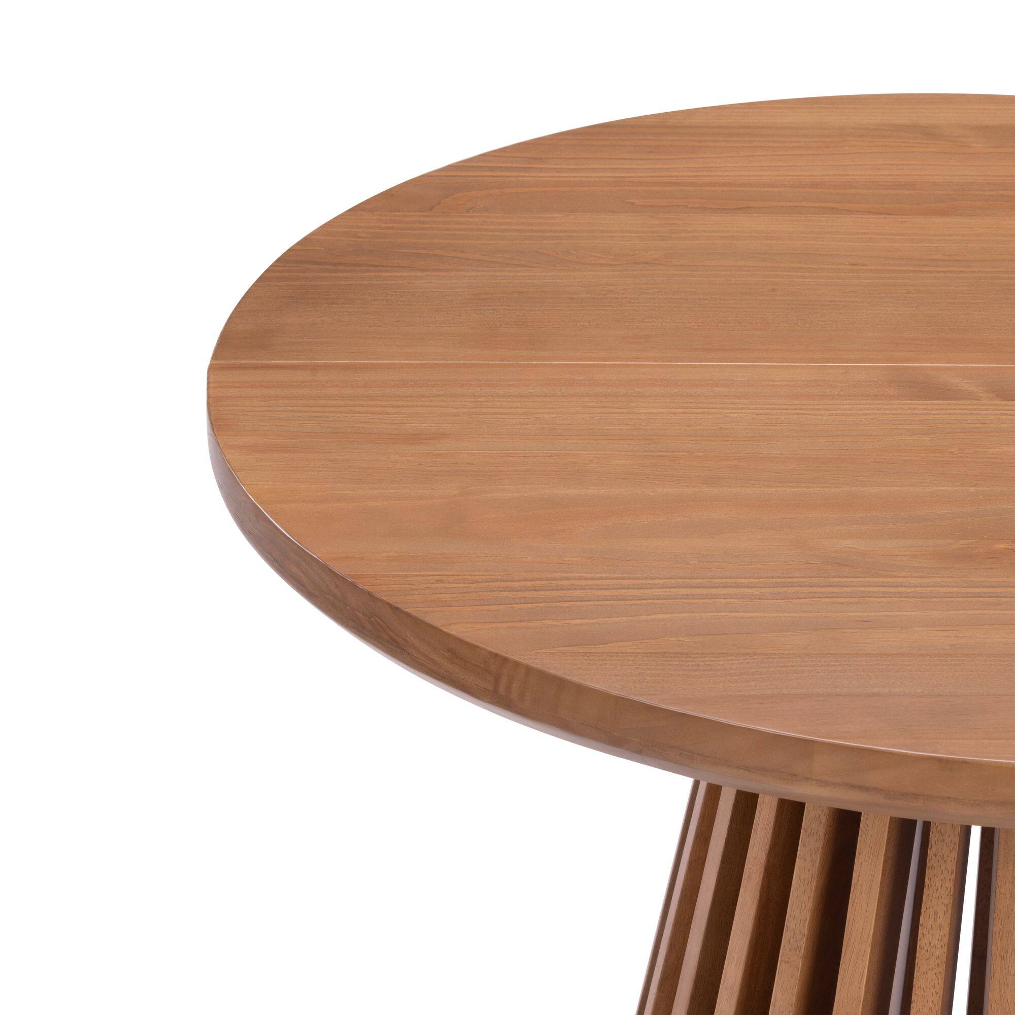 Alt View 3. Plank+Beam - Lido Round Dining Table (38in / 966mm)|| Pecan - Pecan.