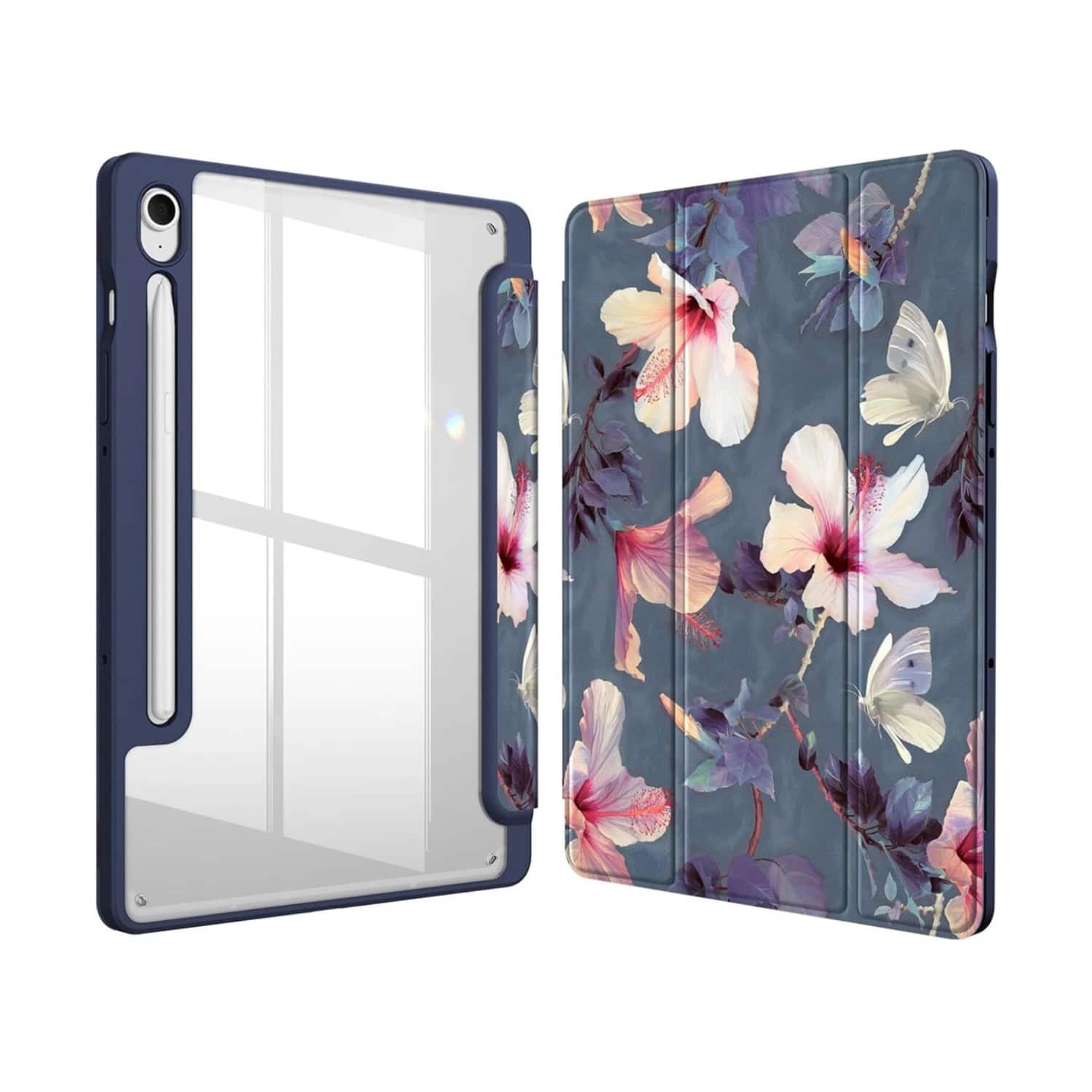 Stock Preferred - Hybrid Slim Case for Samsung Galaxy Tab S10 FE / S9 FE 5G 10.9" & S9 11" - Blooming Hibiscus