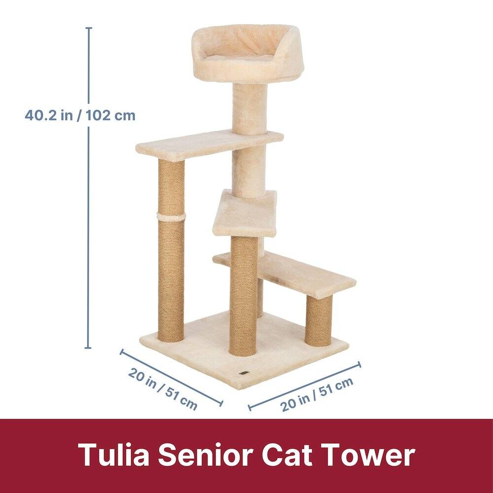 40.2 in / 102 cm  
20 in / 51 cm  
20 in / 51 cm  

Tulia Senior Cat Tower