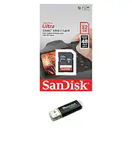 SanDisk Ultra SDHC UHS-I Card Take better pictures and Full HD videos 32 GB SPEED 48 MB/s SanDisk Micro SD