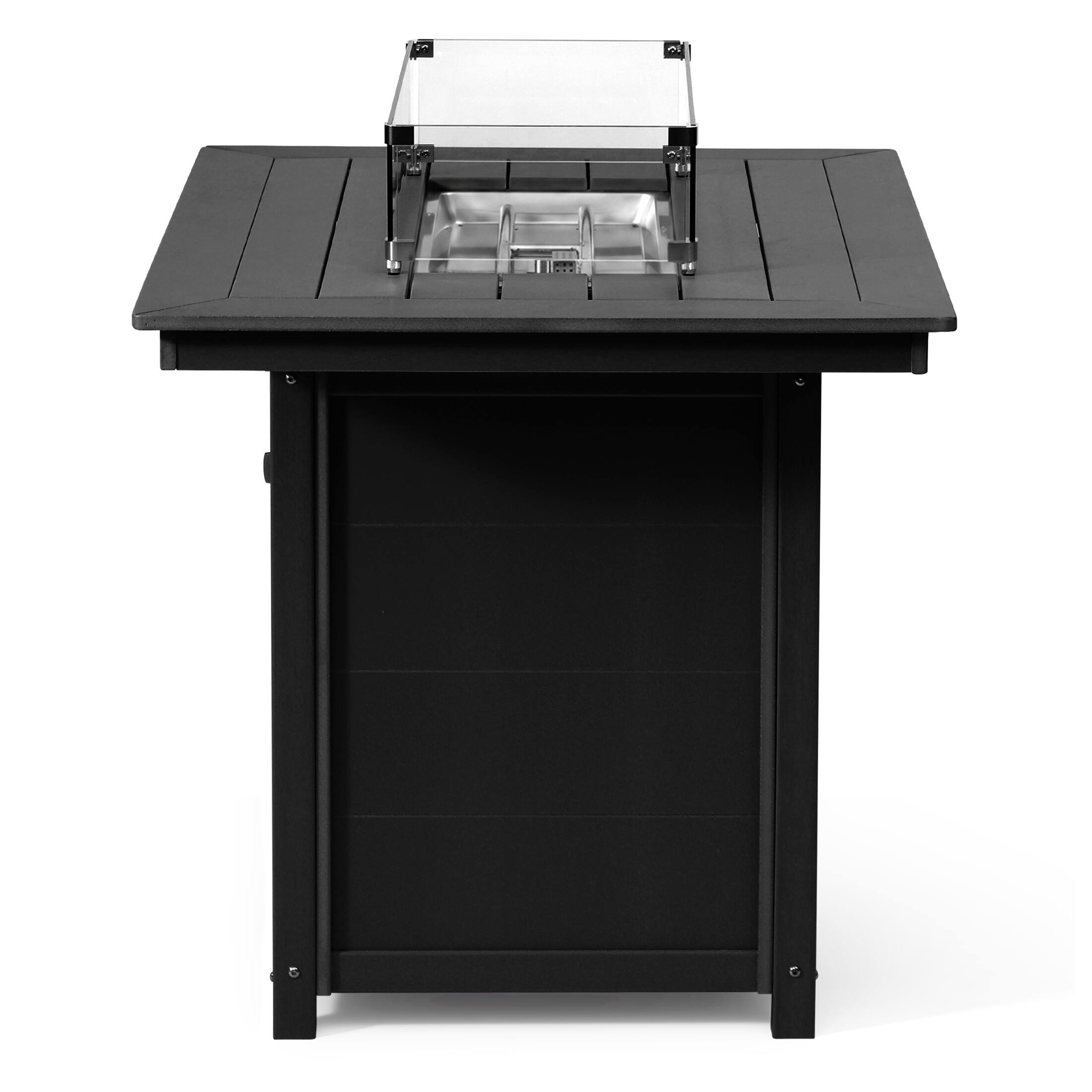 Alt View 1. WestinTrends - WestinTrends Helios 46" Modern Outdoor Patio Gas Propane Rectangle Fire Pit Table - Black.