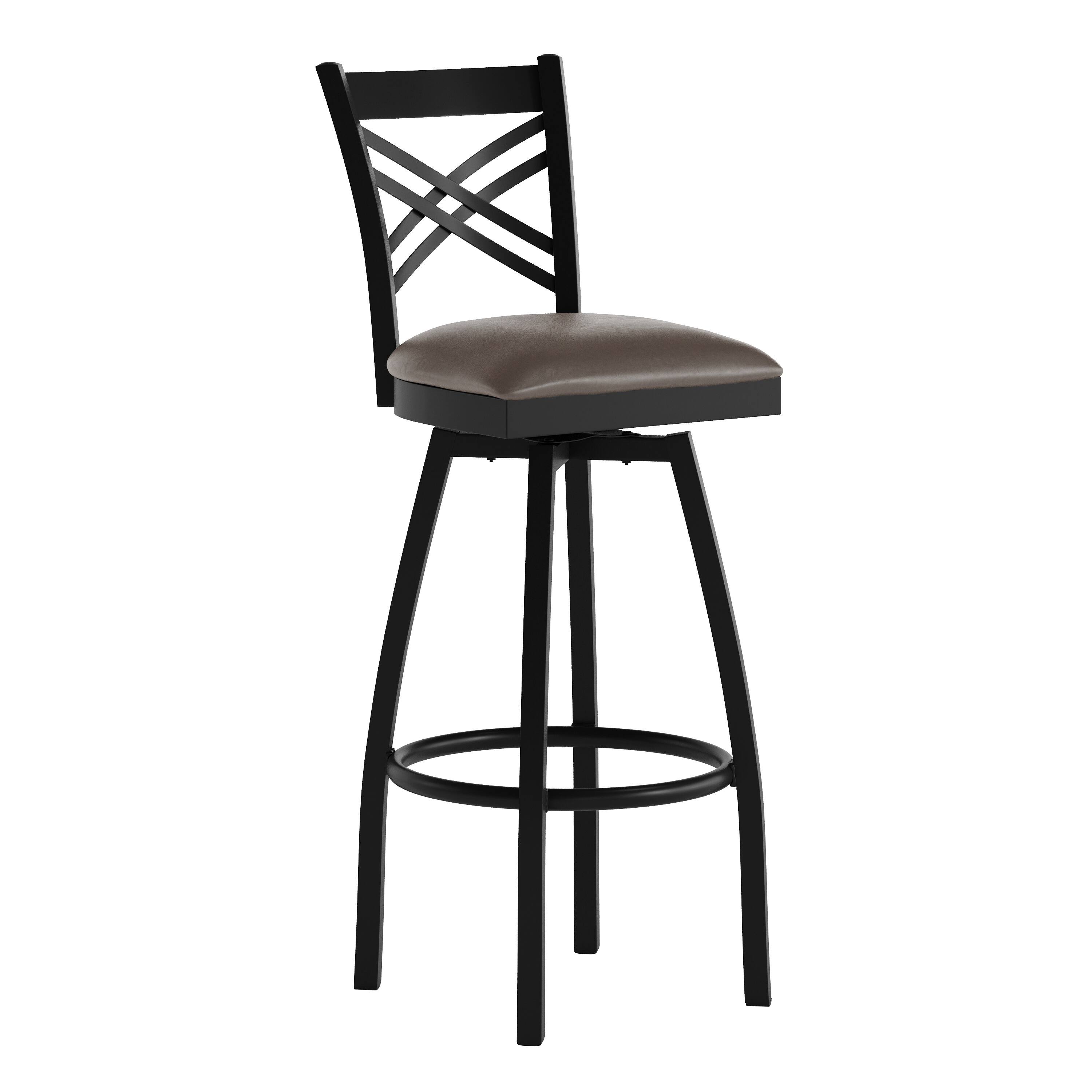 Mocha Vinyl Seat/Black Metal Frame