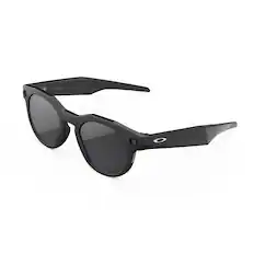 Front. Oakley Meta - HSTN glasses - with Meta AI, Audio, Photo, Video Compatibility - Prizm Black Polarized Lenses - Black.
