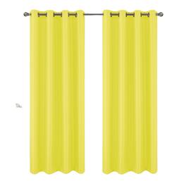 RT Designers Collection - 100% Polyester 140 GSM Sedona Jacquard Grommet Curtain Panel 54" x 90" - Yellow