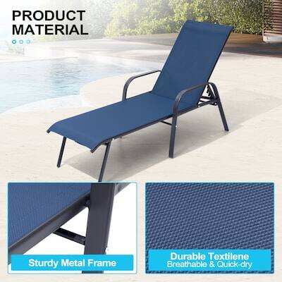 PRODUCT MATERIAL

Sturdy Metal Frame

Durable Textilene Breathable & Quick-dry