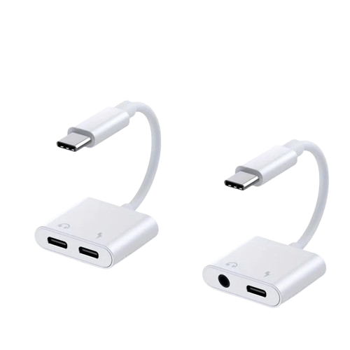 Home Collection - 2-in-1 USB Type-C to 3.5mm AUX Audio & Charging Adapter Cable