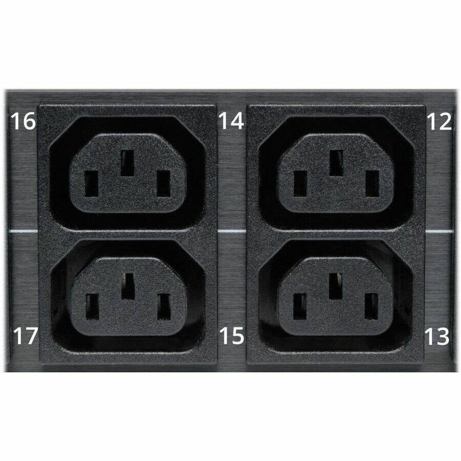 Alt View 5. Tripp Lite - Tripp Lite by Eaton PDU 5.5kW Single-Phase Monitored PDU LX Interface 208/230V Outlets (36 C13/6 C19) L6-30P 10 ft. - black.