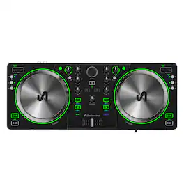 The Next Beat - by Tiesto DJ Controller, DJ Control Deck with Audio Mixer, SX1 - Black, Green