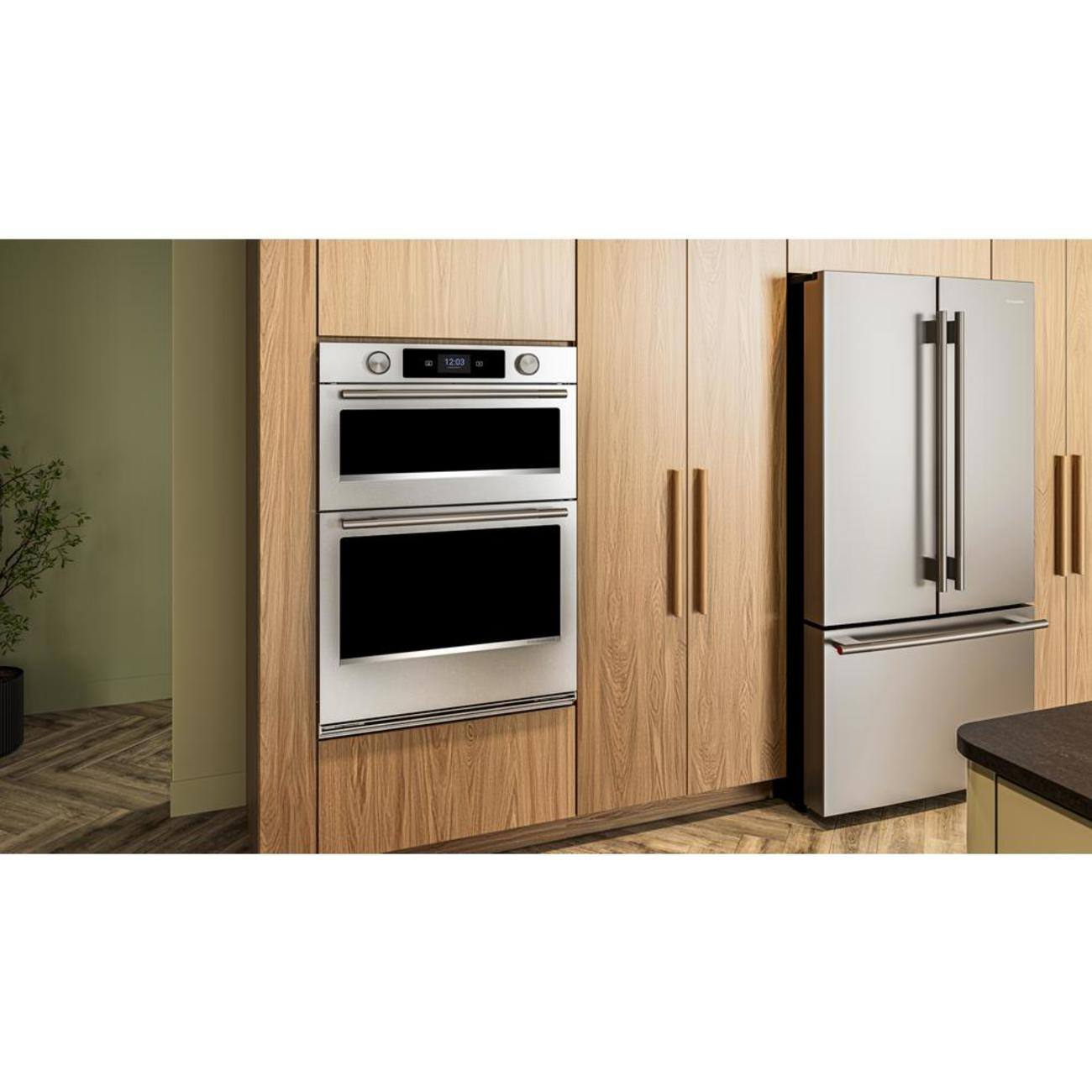Alt View 2. KitchenAid - 30-inch Smart Built-In Electric Double Wall Combination with Microwave and Assisted Cooking Modes - PrintShield Stainless.