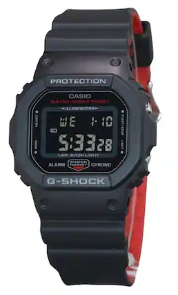 PROTECTION ADJUST MODE CASIO WATER 200M RESIST ILLUMINATOR BE 11 START/STOP PM 5:33 28 2 LIGHT LED BACKLIGHT SHOCK ALARM RESIST CHRONO G-SHOCK