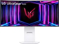 LG - UltraGear 34" OLED Curved WQHD 240Hz 0.03ms FreeSync and NVIDIA G-SYNC Compatible Gaming Monitor with HDR400 - White - Front_Zoom