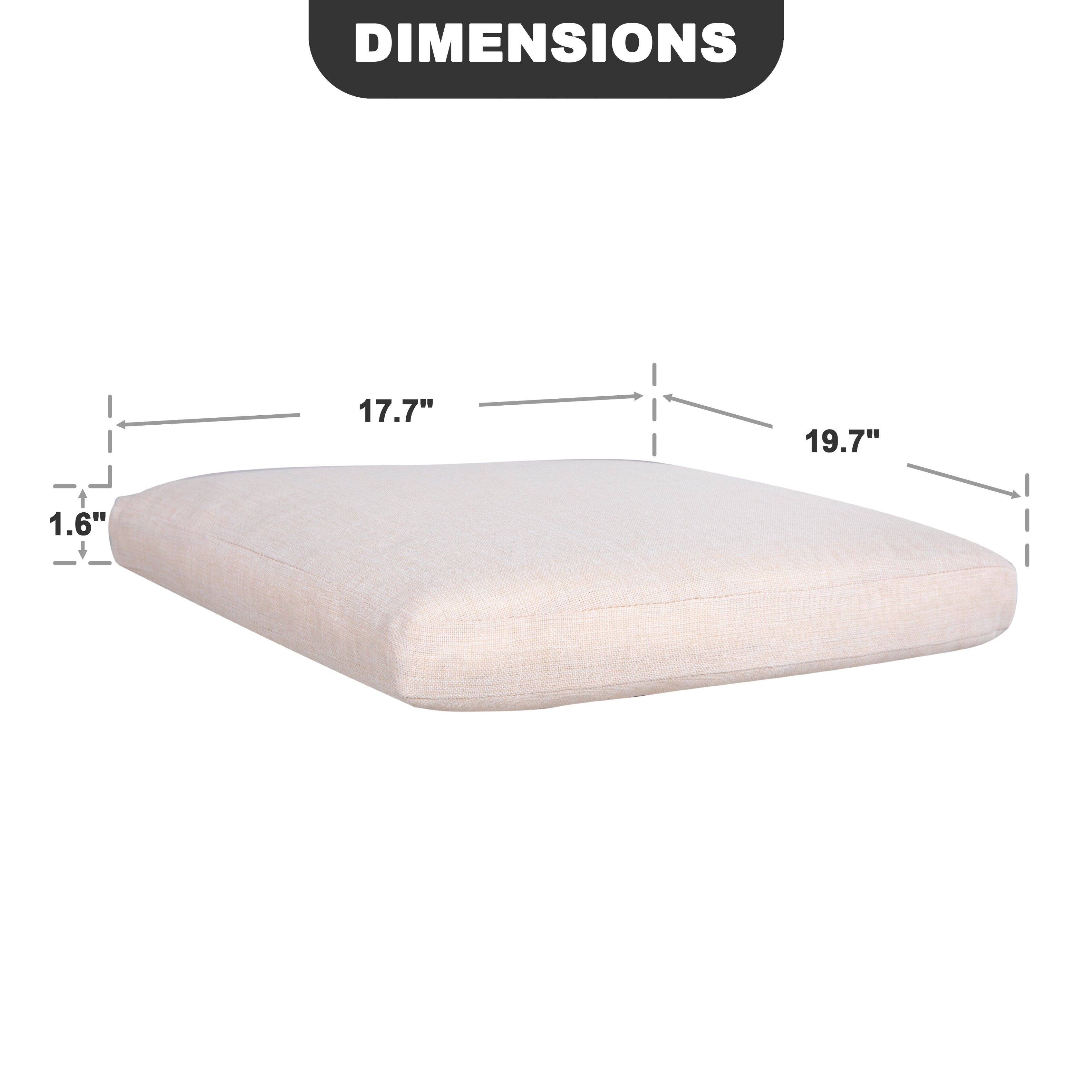 DIMENSIONS 17.7" 19.7" 1.6"