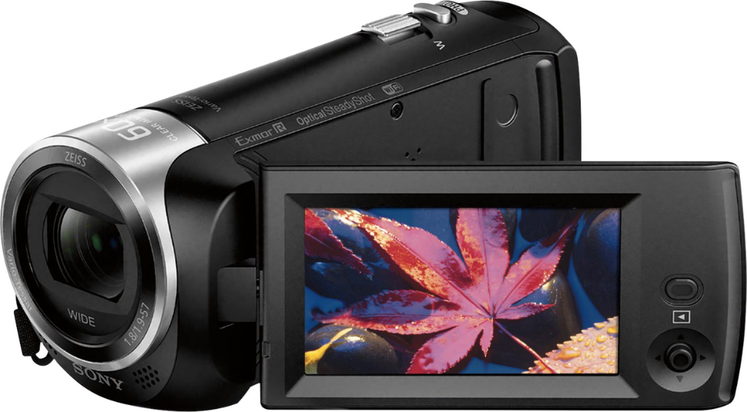 Angle View: Sony - Handycam CX440 Flash Memory Camcorder - Black