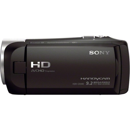 Left View: Sony - Handycam CX440 Flash Memory Camcorder - Black