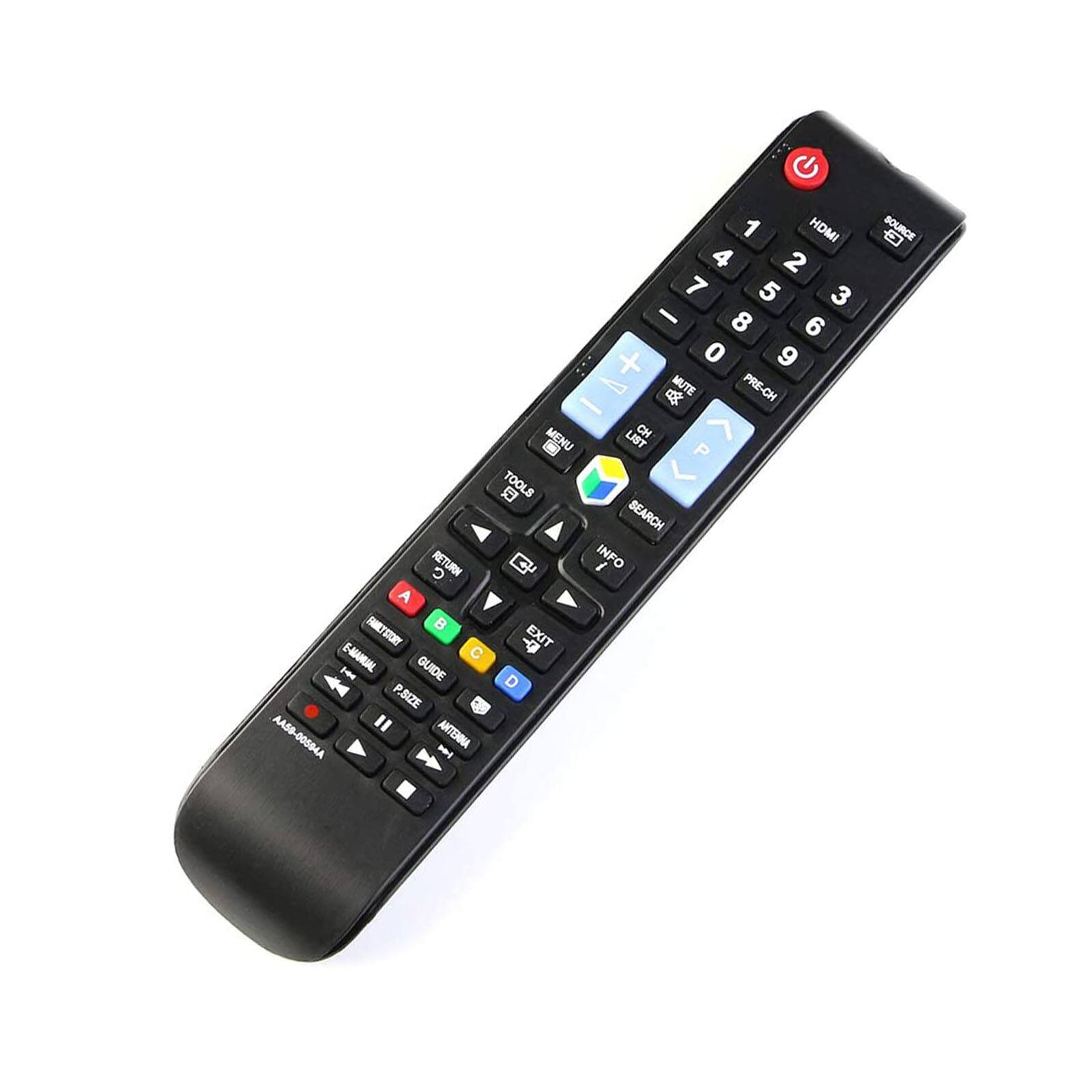 RETURN A HMETSTORT FAE  
E-AAMIAL C H GUIDE P P.SIZE " ANENNA AA59-00584A  
1 HDMI 4 2 7 5 3 - 8 6 + 0 9 A  
MUTE PRE-C CH - MENU LIST CH - P  
TOOLS SEARCH G i INFO 7 EXIT D  
SOURCE